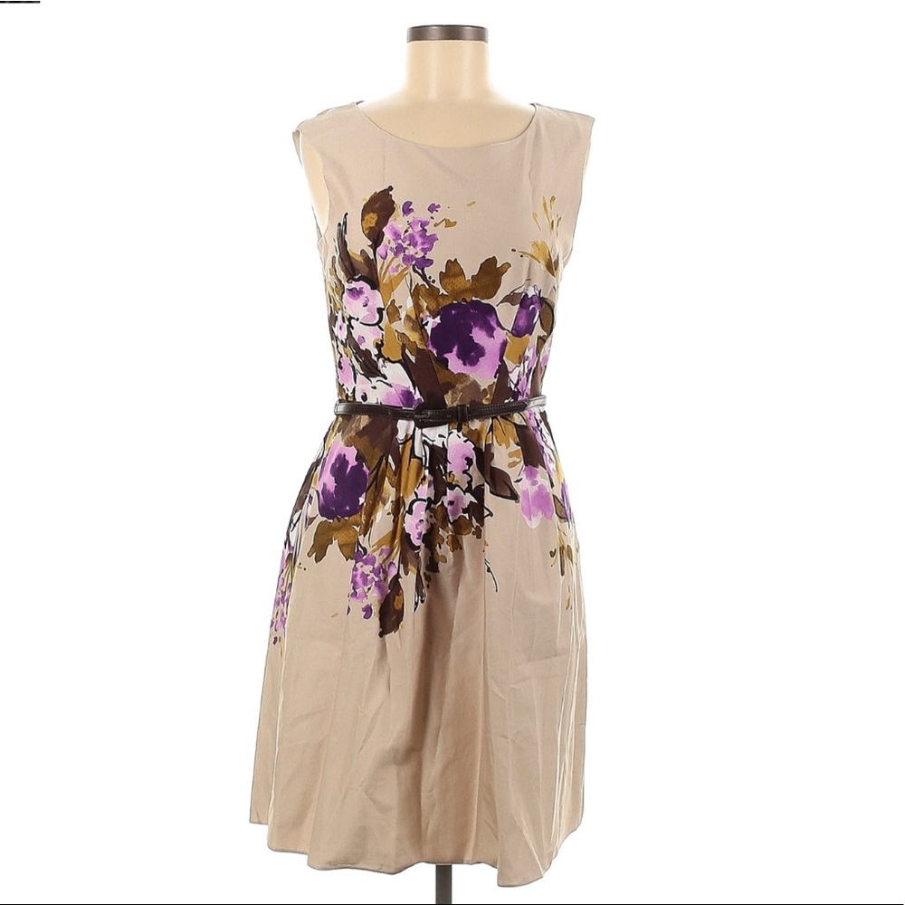 Nine West Floral Belted Dress